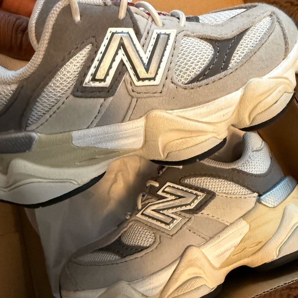 New Balance Gray and White Athletic Shoes
